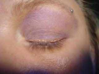 Purple and gold eye look and perfume of the day