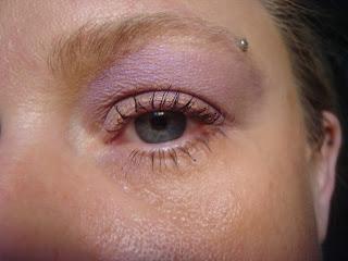 Purple and gold eye look and perfume of the day