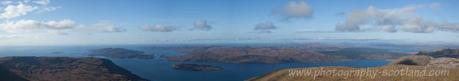 Panoramic view from Ben More on Mull