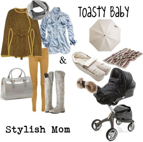 Stylish mom & Toasty baby