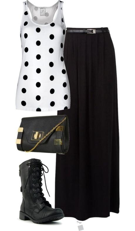 Outfit Ideas - Maxi Skirt and Boots - Paperblog