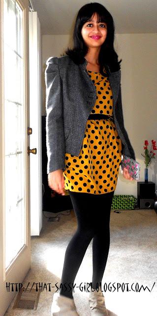 Outfit Ideas - Polka Dots and Grey!
