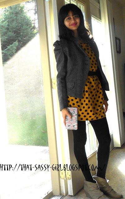 Outfit Ideas - Polka Dots and Grey!