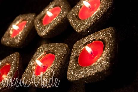 Glitter Tealight Holders