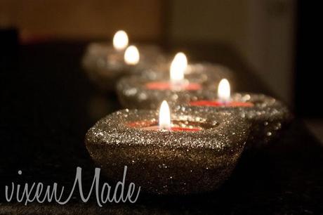 Glitter Tealight Holders