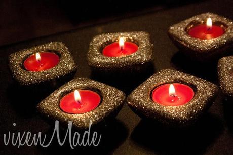 Glitter Tealight Holders