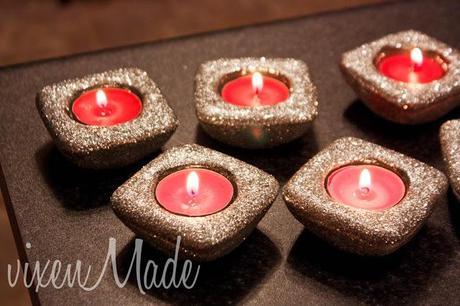 Glitter Tealight Holders