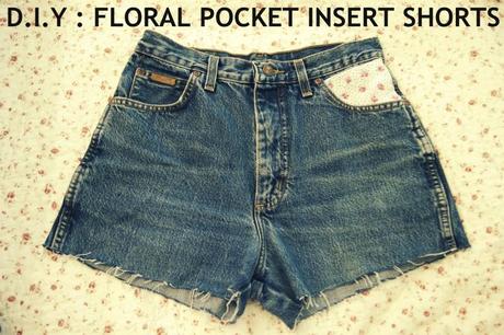 *D.I.Y : Floral pocket insert shorts*
