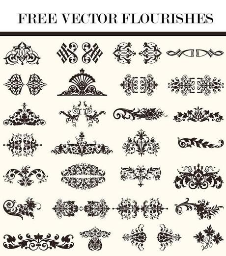 Potpourri Friday: Free Vector Flourishes