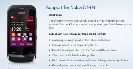 support for Nokia C2-03