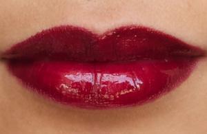 dark red lips