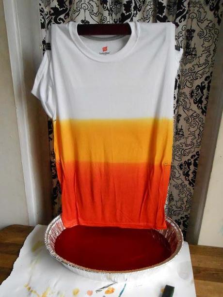 (Almost) Candy Corn Dip Dye T-Shirt