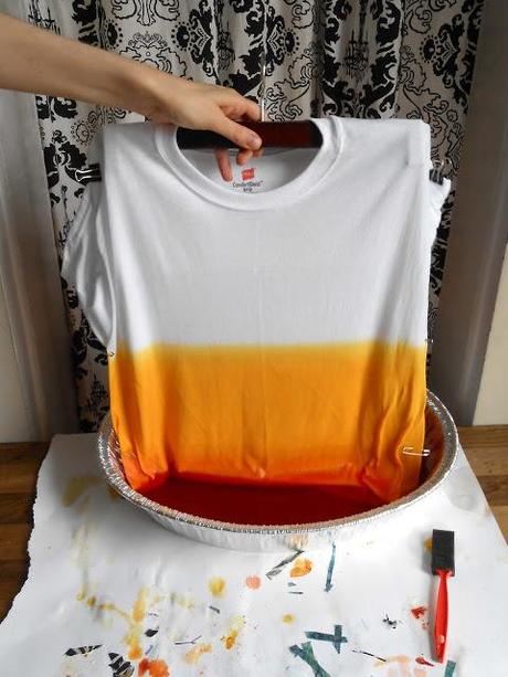 (Almost) Candy Corn Dip Dye T-Shirt