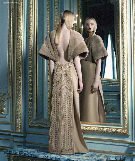 “In My Castle” Model Maud Welzen in Haute Couture for the November 2012 Issue of Harper’s BAZAAR by Benjamin Kanarek