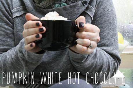 on pumpkin white hot chocolate...