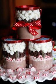 Hot Chocolate Favor Kits...you can make the cutest gifts with not alot of money...