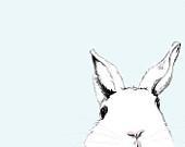 White Rabbit Art Print - Where's Alice - Rabbit Art - corelladesign