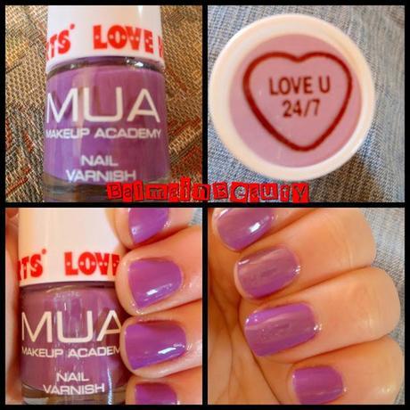 MUA Cosmetics Love U 24/7 NOTD