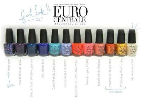 Upcoming Collections: Nail Polish Collections: OPI: OPI Euro Centrale COLLECTION FOR SPRING 2013