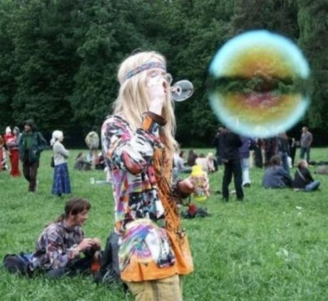 Hippie Bubbles In Park
