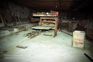 Wakarusa, Indiana: Yoder Brothers Mercantile Embalming Table in the Basement
