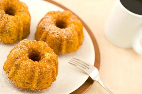 Easy, Healthy, Mini Banana Bundt Cakes