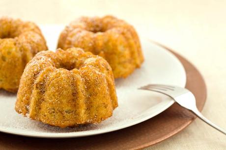 Easy, Healthy, Mini Banana Bundt Cakes