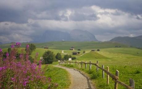 En-route to paragliding in Alpe di Siusi (Seiser Alm)