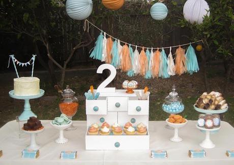 Aqua and Orange themed 2nd Birthday by Make It Shine Events