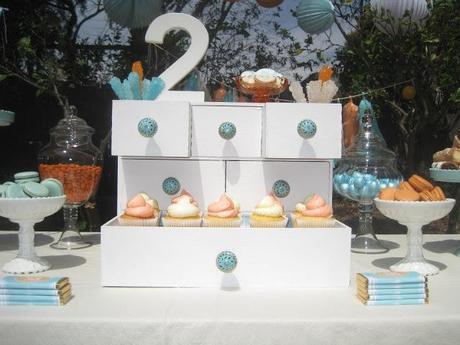 Aqua and Orange themed 2nd Birthday by Make It Shine Events