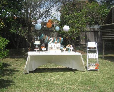 Aqua and Orange themed 2nd Birthday by Make It Shine Events