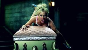 Tara Buck rides Pam's coffin as Ginger in HBO's True Blood