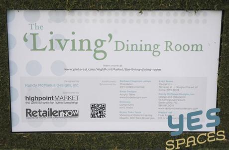 YES Spaces Highpoint2012 info sign High Point Market Inspires with a True Living Room