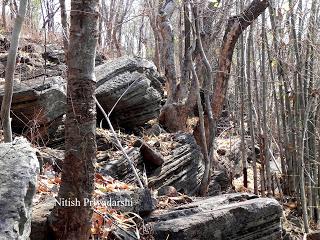 Beautiful Weathering structure on the rocks around Ranchi city, India.