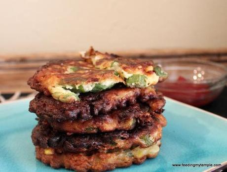 Cheddar Cheese Okra Fritters