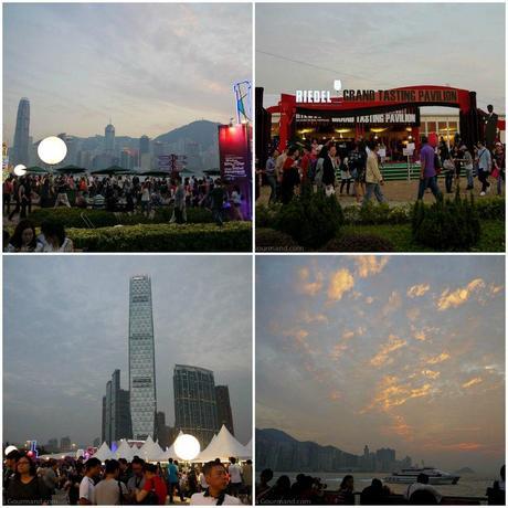 Night falls at HK Wine and Dine Festival 2012