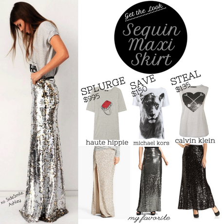 Get the Look: Sequin Maxi Skirt