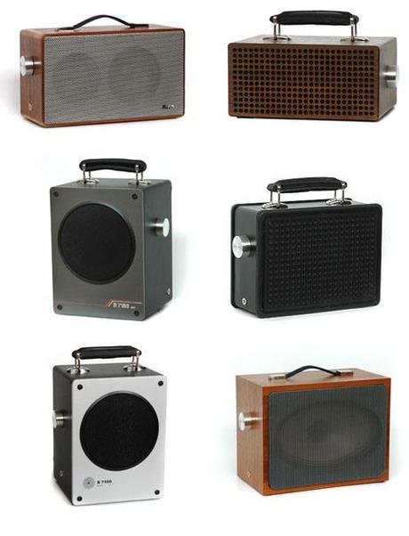 Beautiful retro Tombox speakers