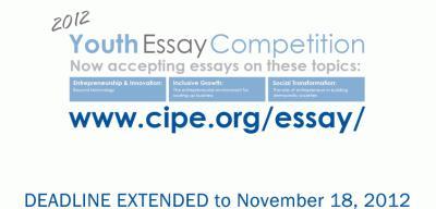 Last call for CIPE’s International Youth Essay Competition!