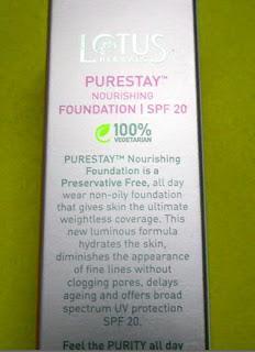 Lotus Herbals Purestay Foundation in Royal Ivory