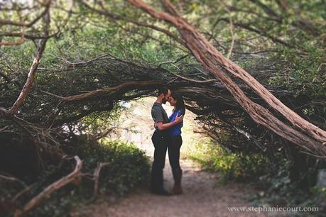 engagement photo cypress trees
