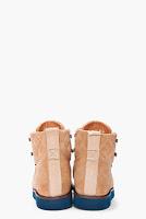 Hiking Boots for Flossing:  Opening Ceremony Beige Suede Ignacio 1 Hiking Boot