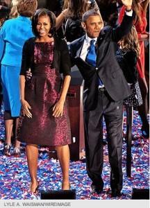 Barack Obama Re-Elected while Michelle Obama Re-wears a Dress