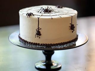Halloween Spiders & Cobweb Cake