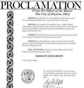 Are you celebrating Guided by Voices month in Dayton?