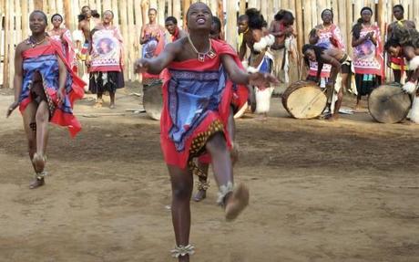 Swazi traditional dancing - Swaziland
