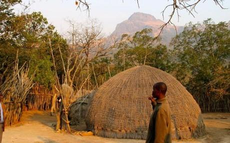 Swazi traditional village in Swaziland