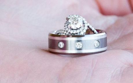 Danhov Engagement Ring with Hearts on Fire Mangagement Ring