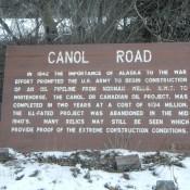 Canol Road Sign