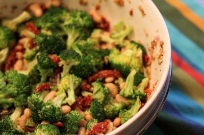 Broccoli and White Bean Salad with Red Wine Vinaigrette